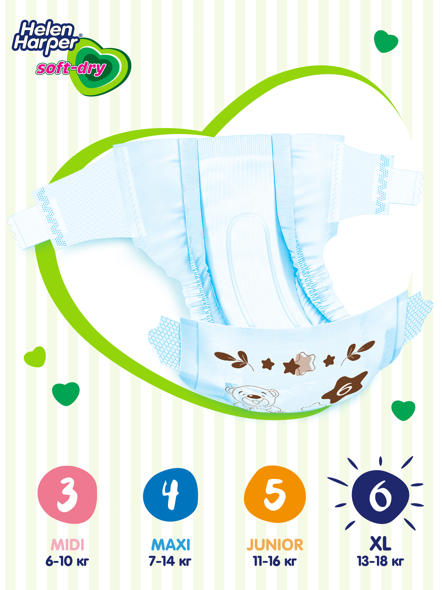 Подгузники Helen Harper Soft and Dry 6 (13-18 кг) 40 шт. - фото 4