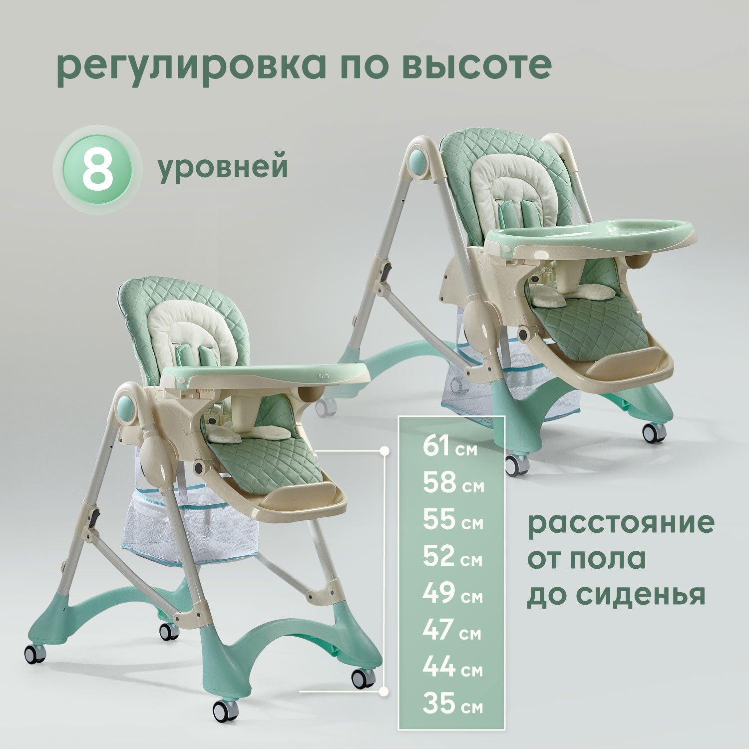 Стульчик для кормления Nuovita Elegante голубой - фото 11