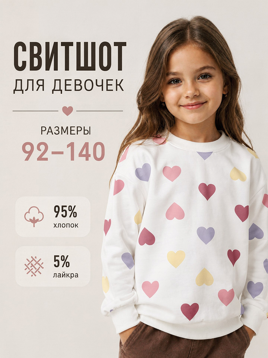 Свитшот NATIVIA свитшот/сердечки - фото 4