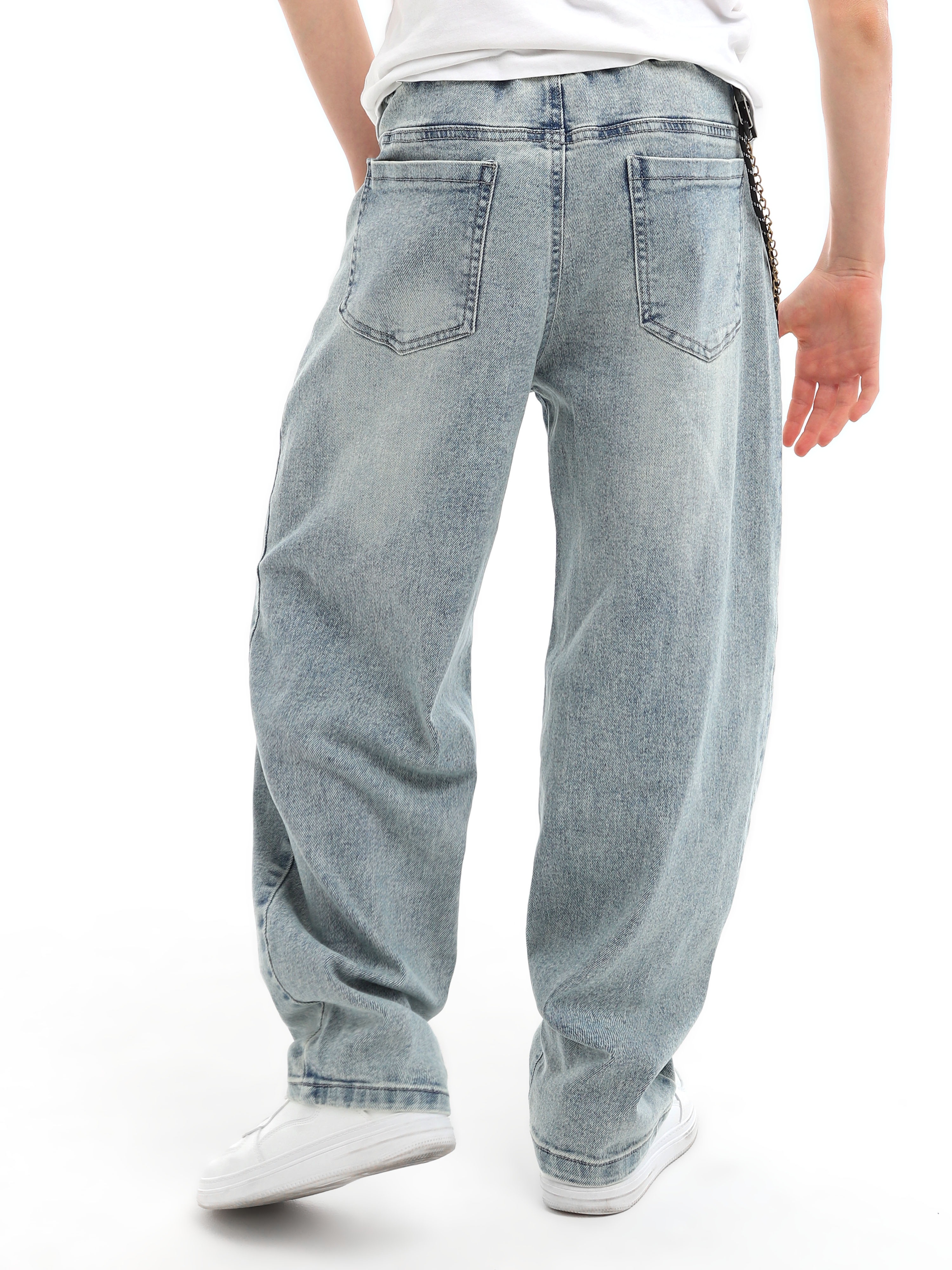 Джинсы-багги СИНИЙ МИР WM79162-G63 - фото 4