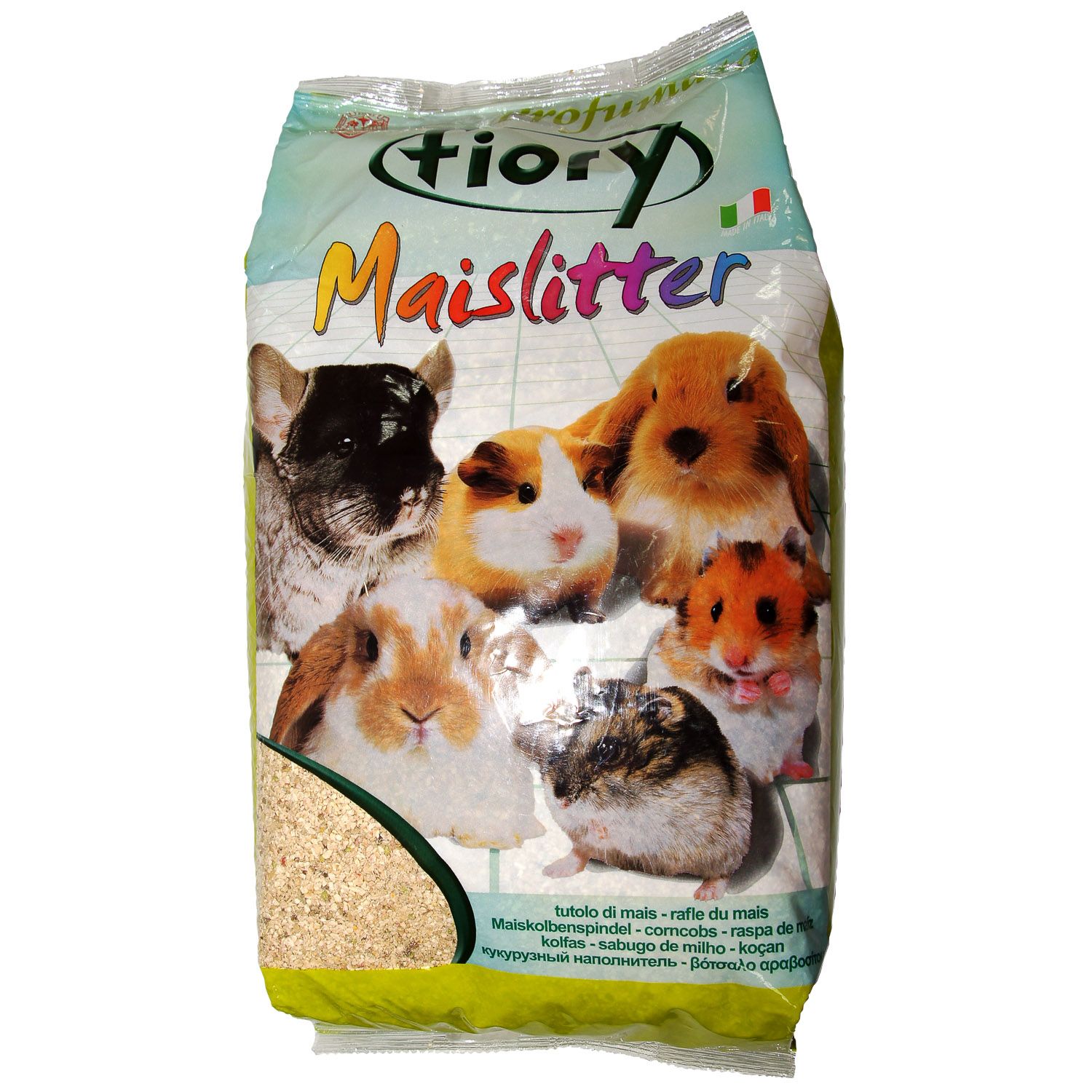 Наполнитель для грызунов Fiory Maislitter Profumato кукурузный лимон 5л - фото 1