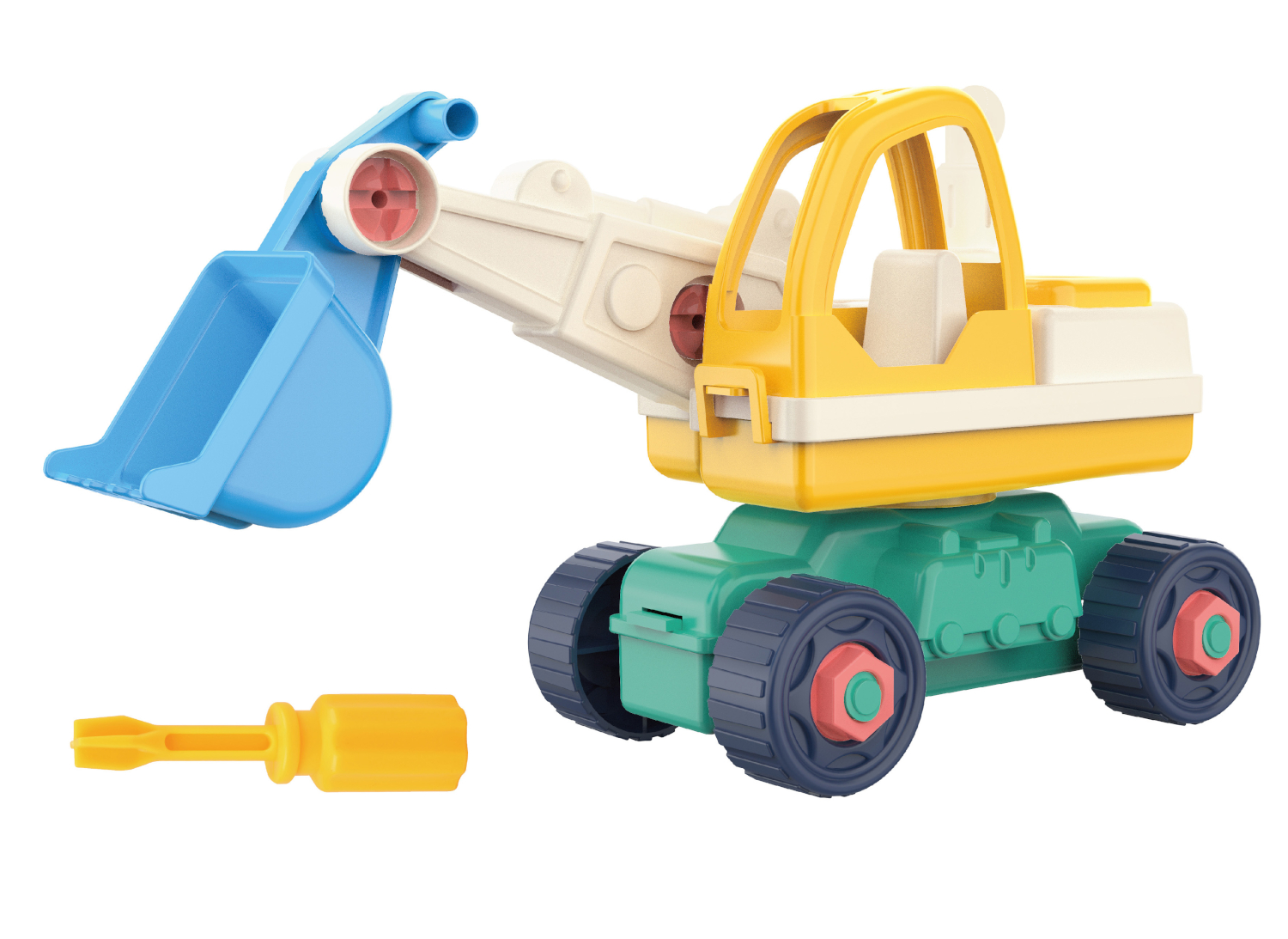 Конструктор BabyGo Экскаватор сборная игровая модель - фото 1
