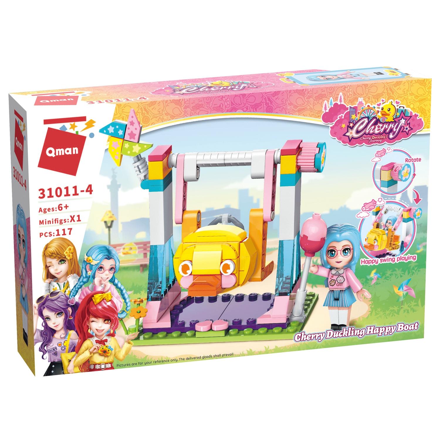 Конструктор QMAN Качели-утёнок 117 дет. - фото 2