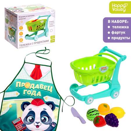 Игровой набор Happy Valley продукты, прилавок, касса, тележки и корзинки