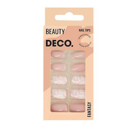 Набор накладных ногтей DECO. fantasy nude marble (24 шт + клеевые стикеры 24 шт)