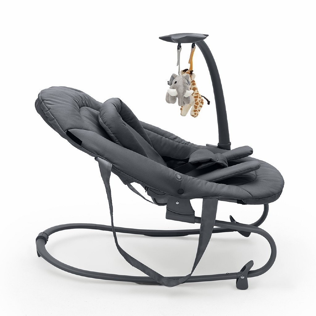 Стульчик для кормления agex Seat n Sleep серый - фото 10