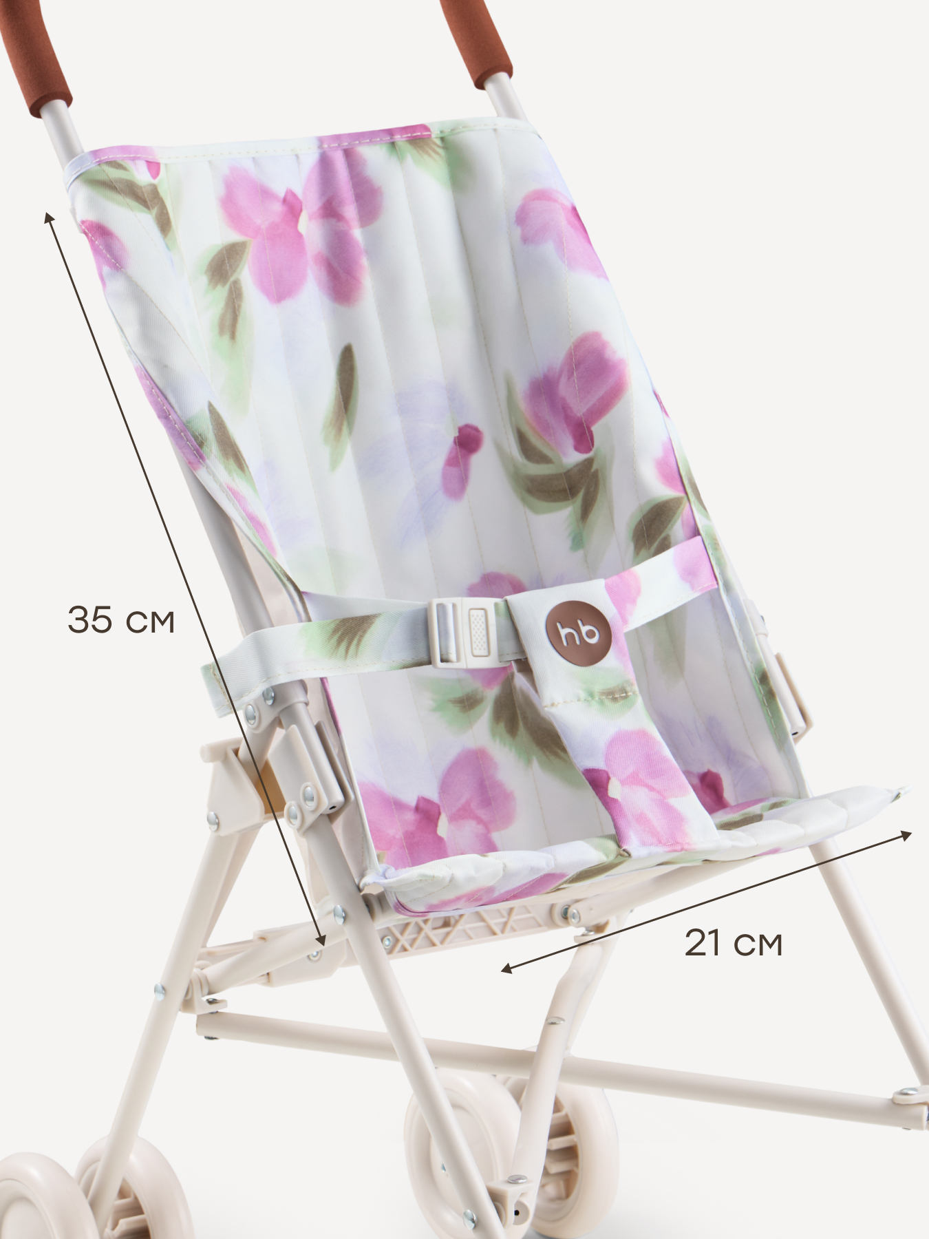 Коляска-трость для кукол Happy Baby 331970_lilac flowers - фото 5