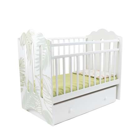 Детская кроватка Sweet Baby прямоугольная, поперечный маятник (белый)