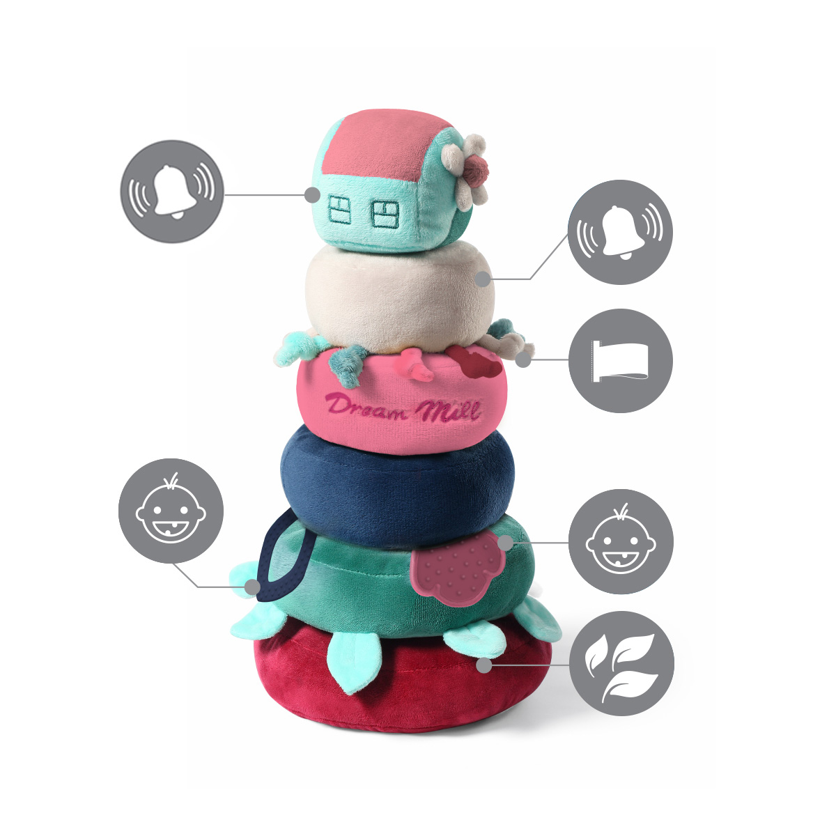 Игрушка Babyono пирамидка - фото 4
