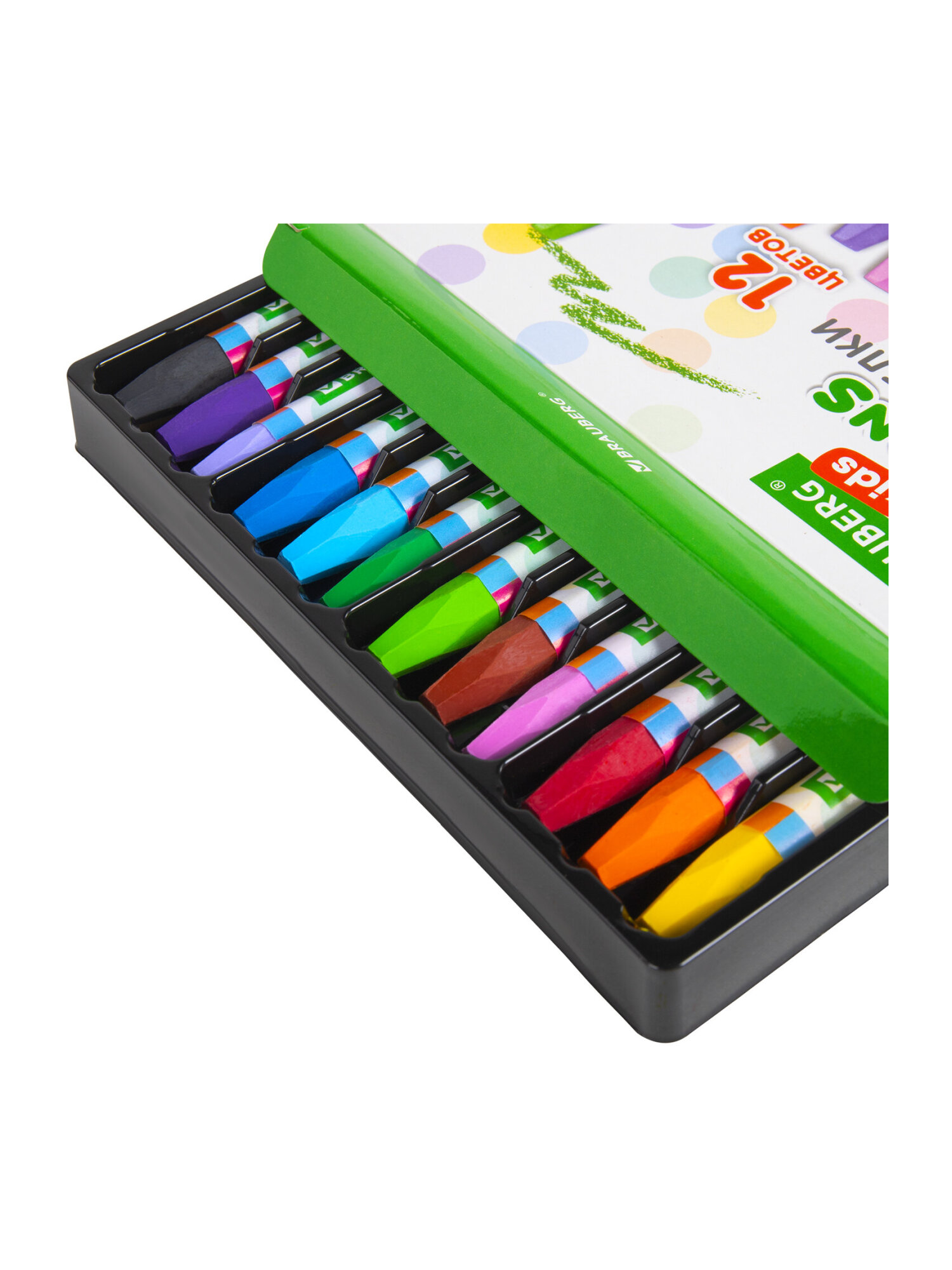 Восковые мелки Brauberg 12 шт. - фото 14