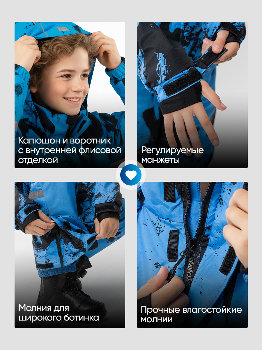 Комбинезон Saimaa GLO-12 голубой с черным - фото 3