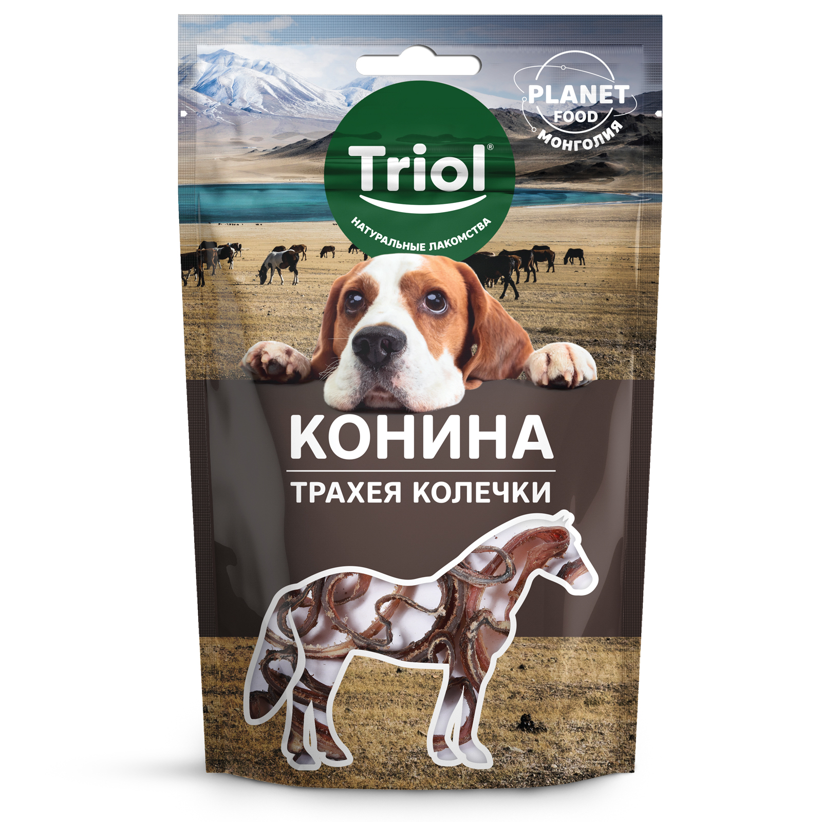 Лакомство для собак Triol 30г Трахея конская в колечках серия PLANET FOOD - фото 1