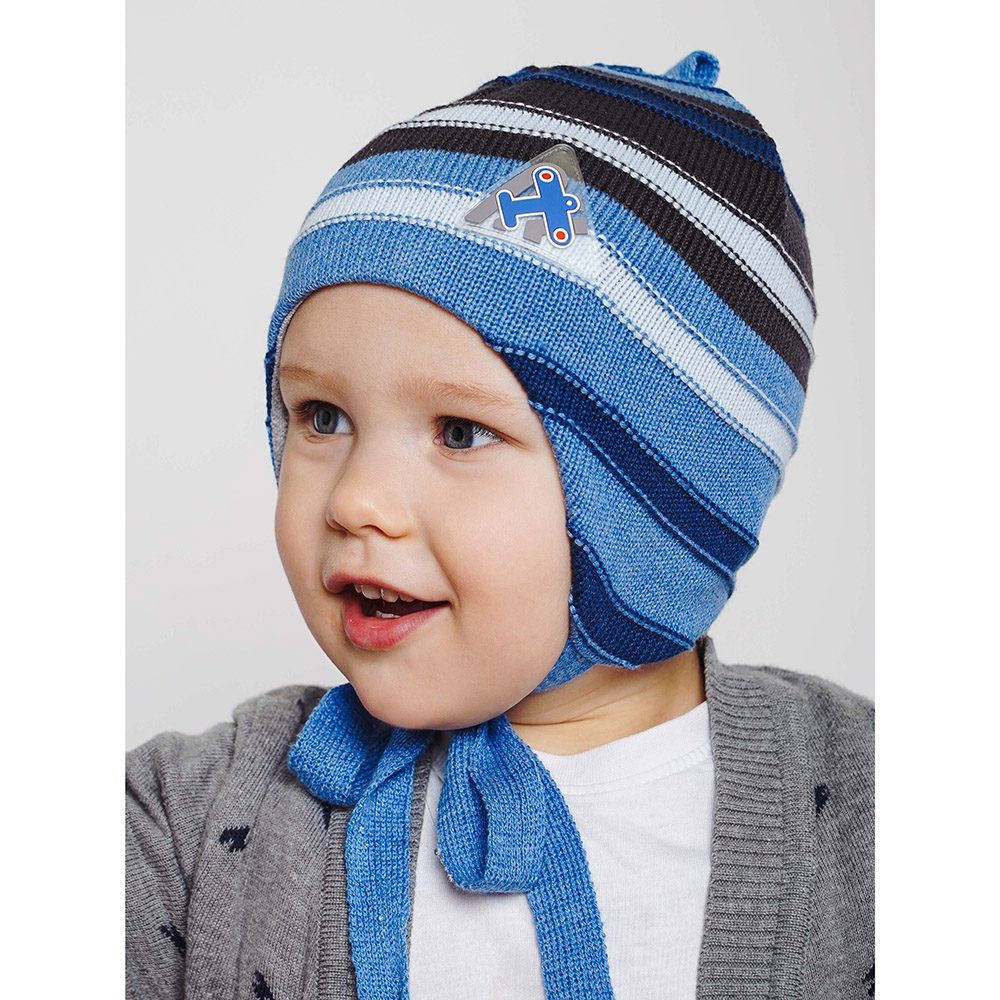 Шапка ПриКиндер B-Sp2148 Цвет: Джинса - фото 1