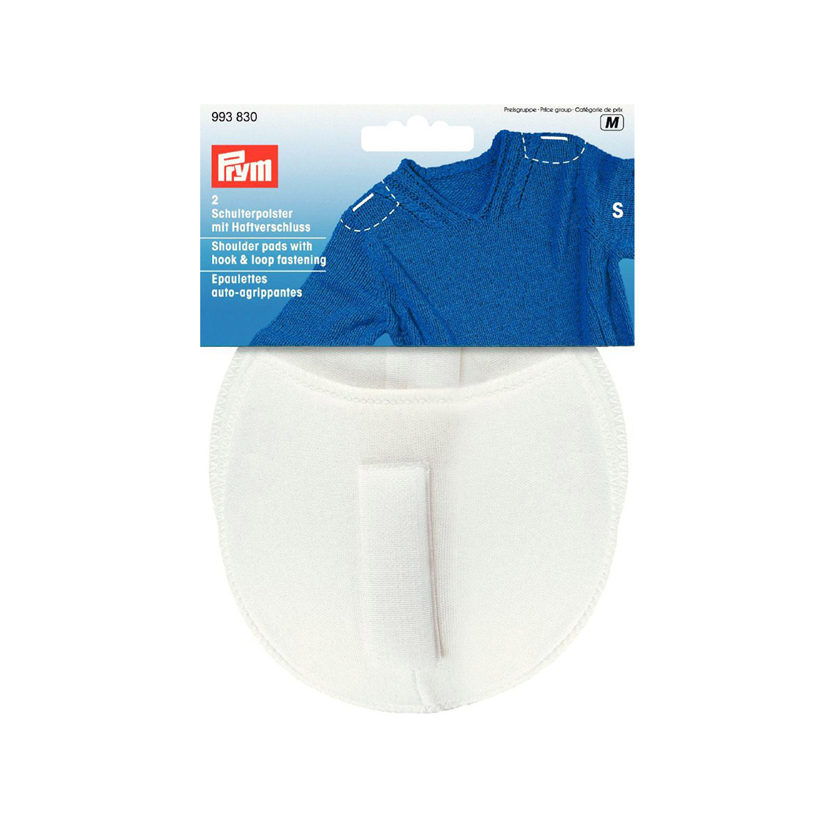 Плечевые накладки Prym реглан с липучкой для шитья курток пиджаков жакетов S 110х100х11 мм белый 993830 - фото 4