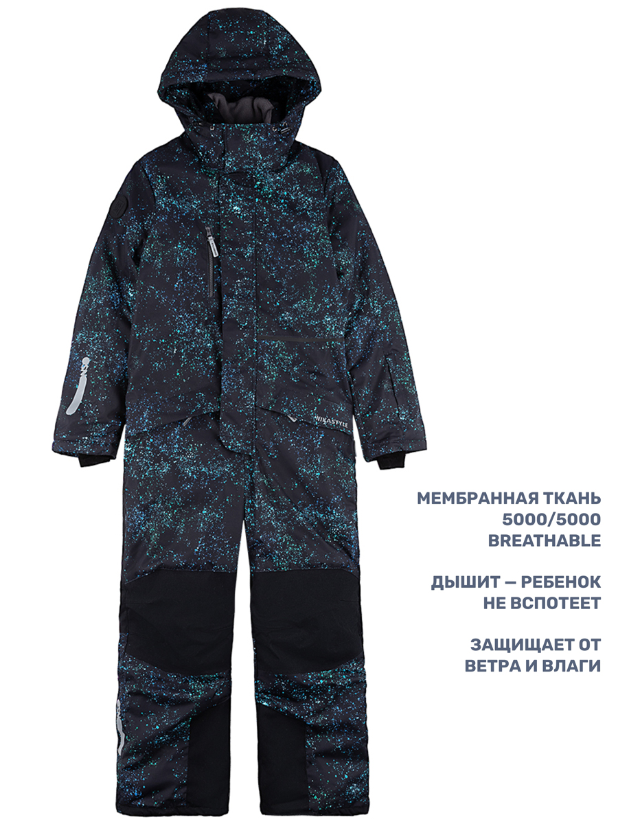 Комбинезон NIKASTYLE 8з5724 черный/бирюза - фото 4