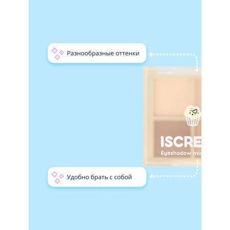 Палетка теней ISCREAM Desserts (cupcake) тон 01-04