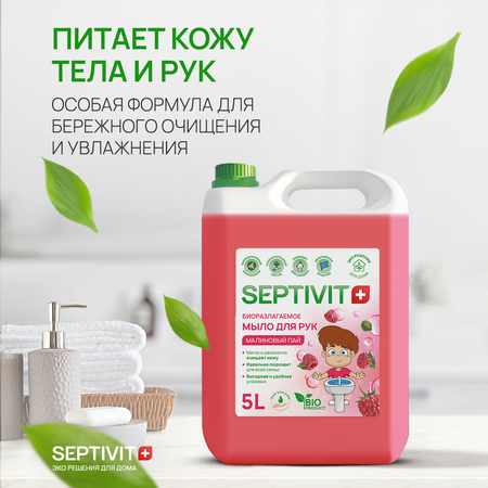 Мыло жидкое SEPTIVIT Малиновый Пай 5450 г 5000 мл