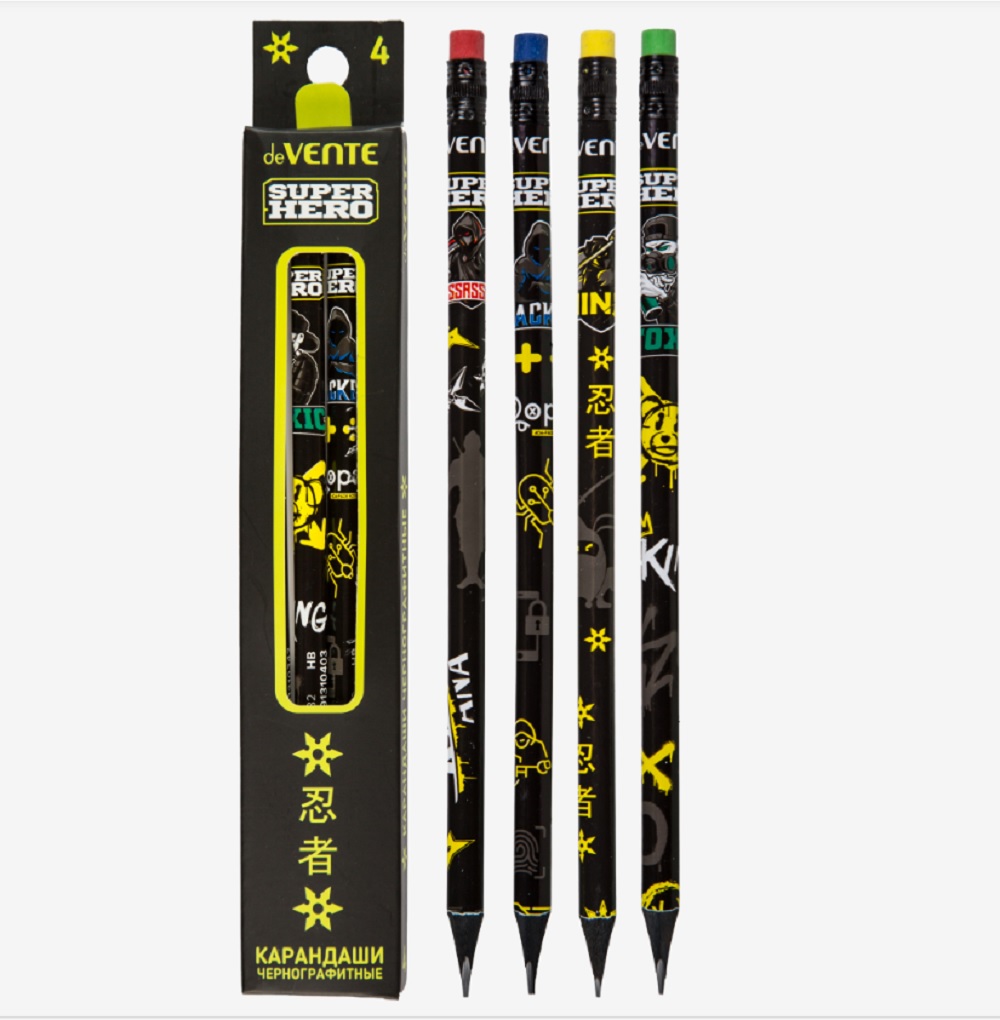Карандаши чернографитные deVENTE 4 шт. - фото 2