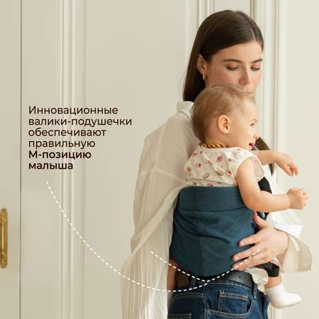 Переноска для новорожденных Timikbaby слинг темный джинс