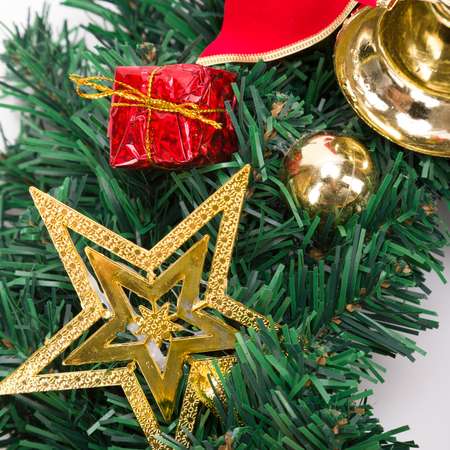 Венок SXMas 50 см зеленый JCWD
