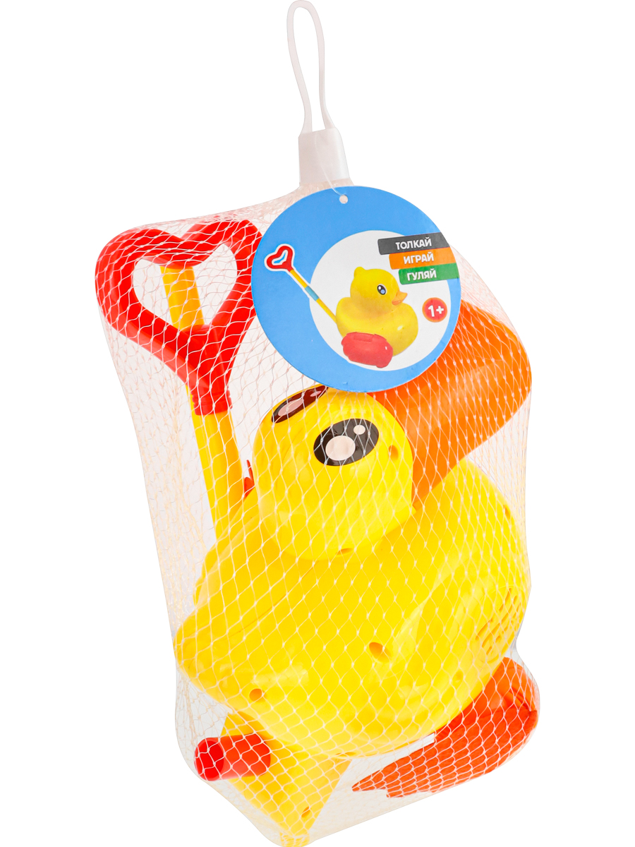 Игрушка Рыжий кот каталка Утка - фото 2