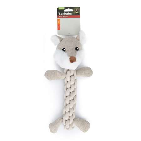 Игрушка для собак Barbaks Лиса Мария пищит c канатиком 16*32см