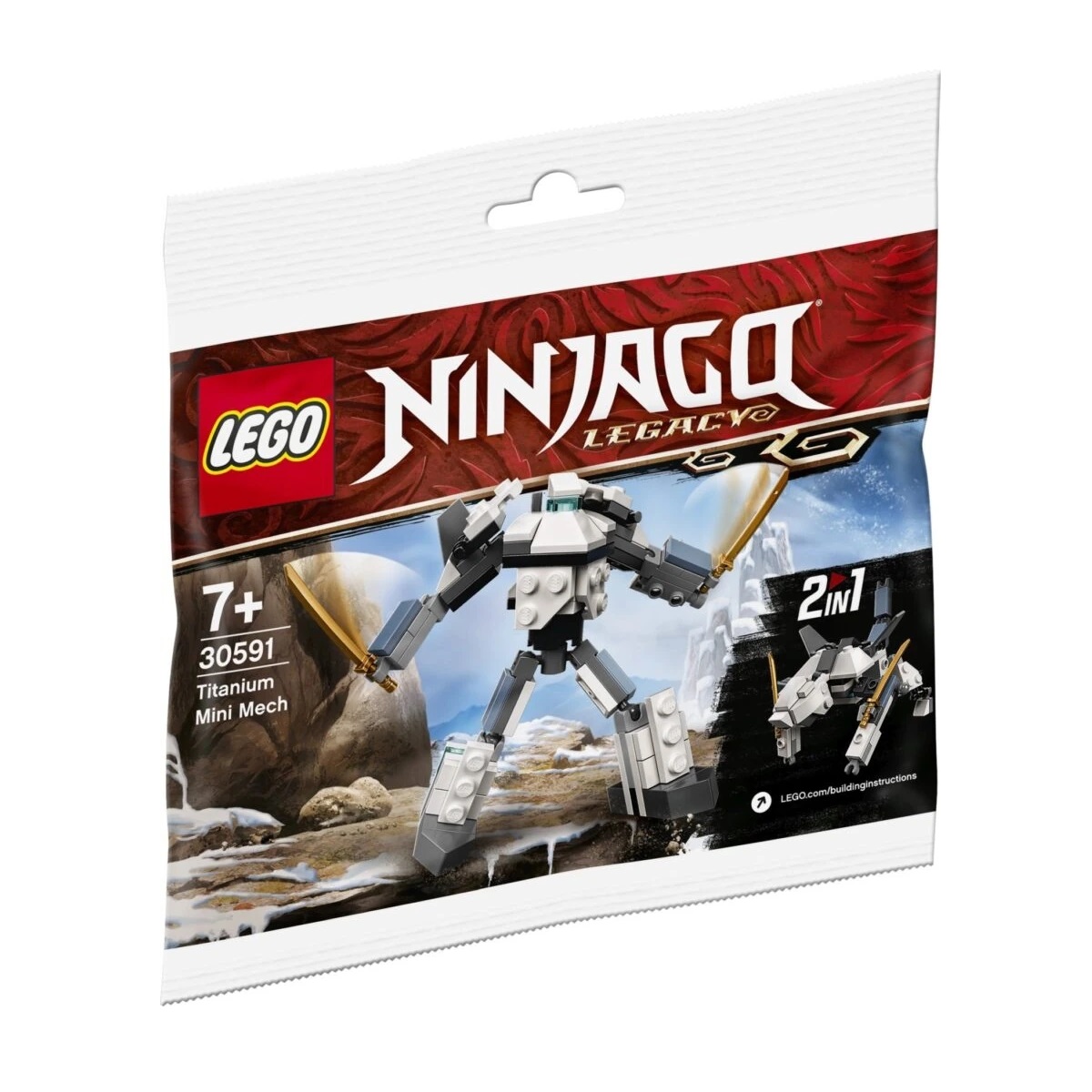 Конструктор LEGO NINJAGO Titanium Mini Mech 77 дет. - фото 1