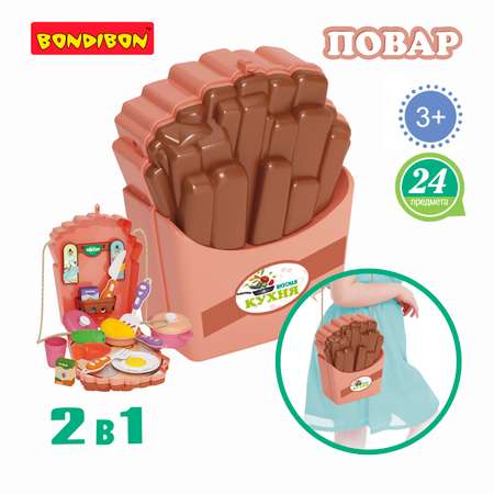 Игрушка Bondibon плита, посуда, продукты