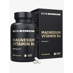Магний витамин В6 премиум UltraBalance для взрослых мужчин и женщин Magnesium b6 с аквамином 120 капсул