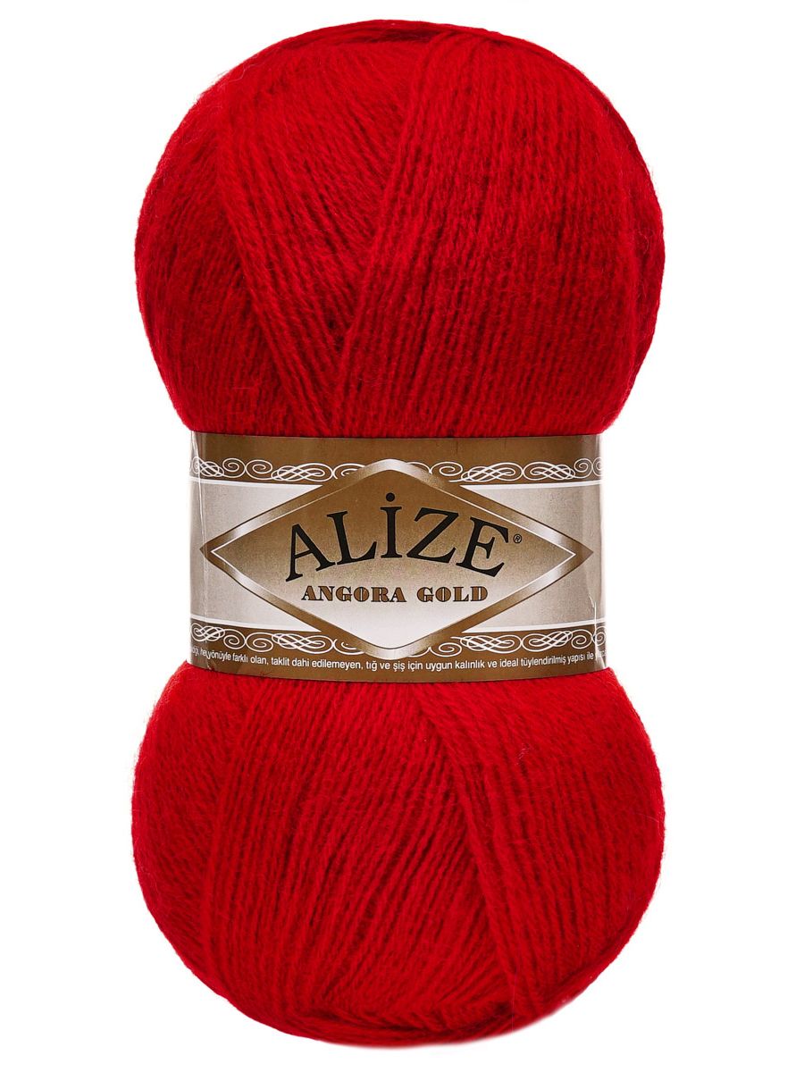 Пряжа Alize мягкая теплая для шарфов кардиганов Angora Gold 100г 550м 5 шт 106 красный - фото 4