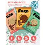 Протеиновое печенье без сахара FUZE Миндаль Мята-белый шоколад Апельсин-шоколад 9шт х 40г