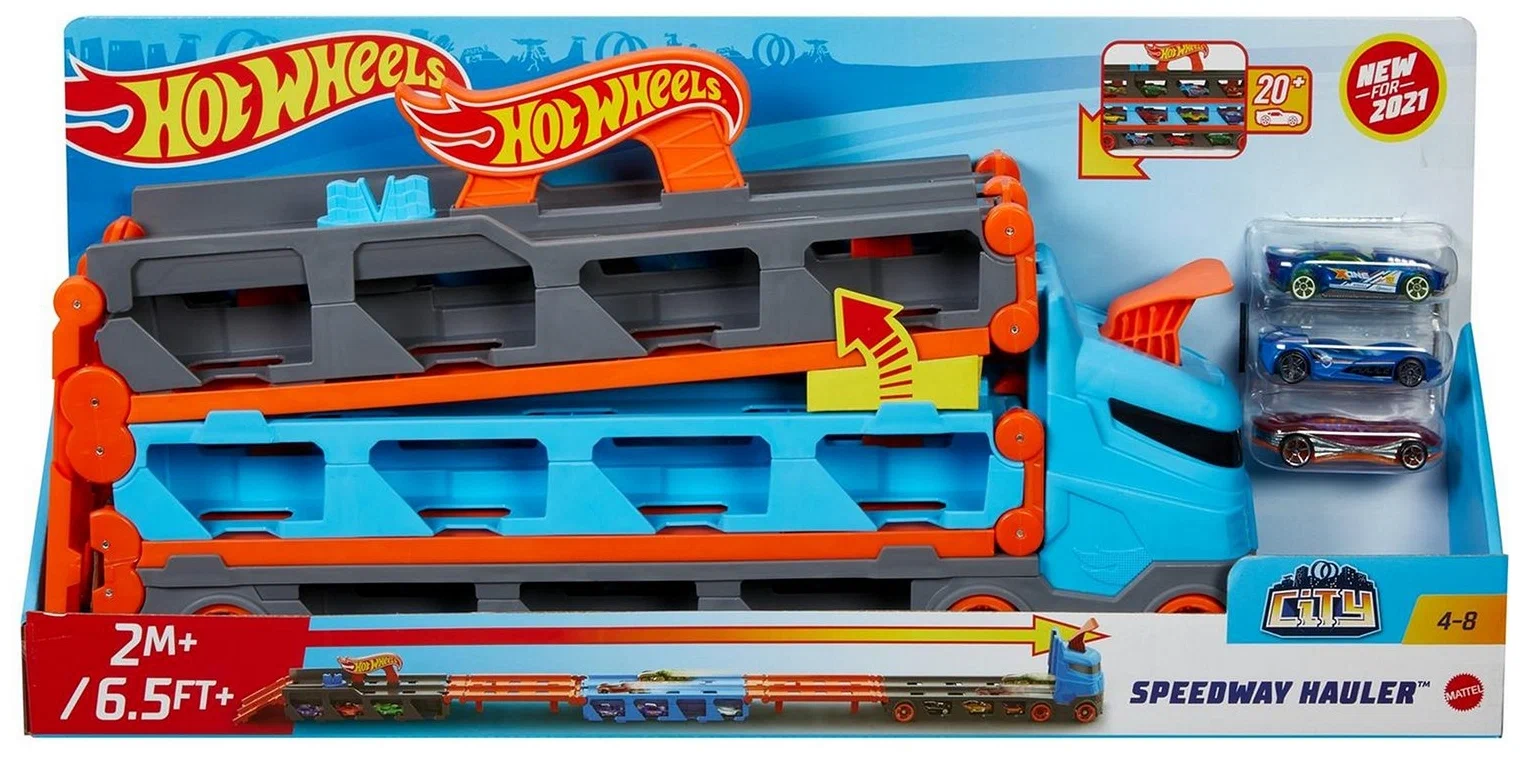 Грузовик Hot Wheels автотрек Скоростная автотрасса GVG37 - фото 22