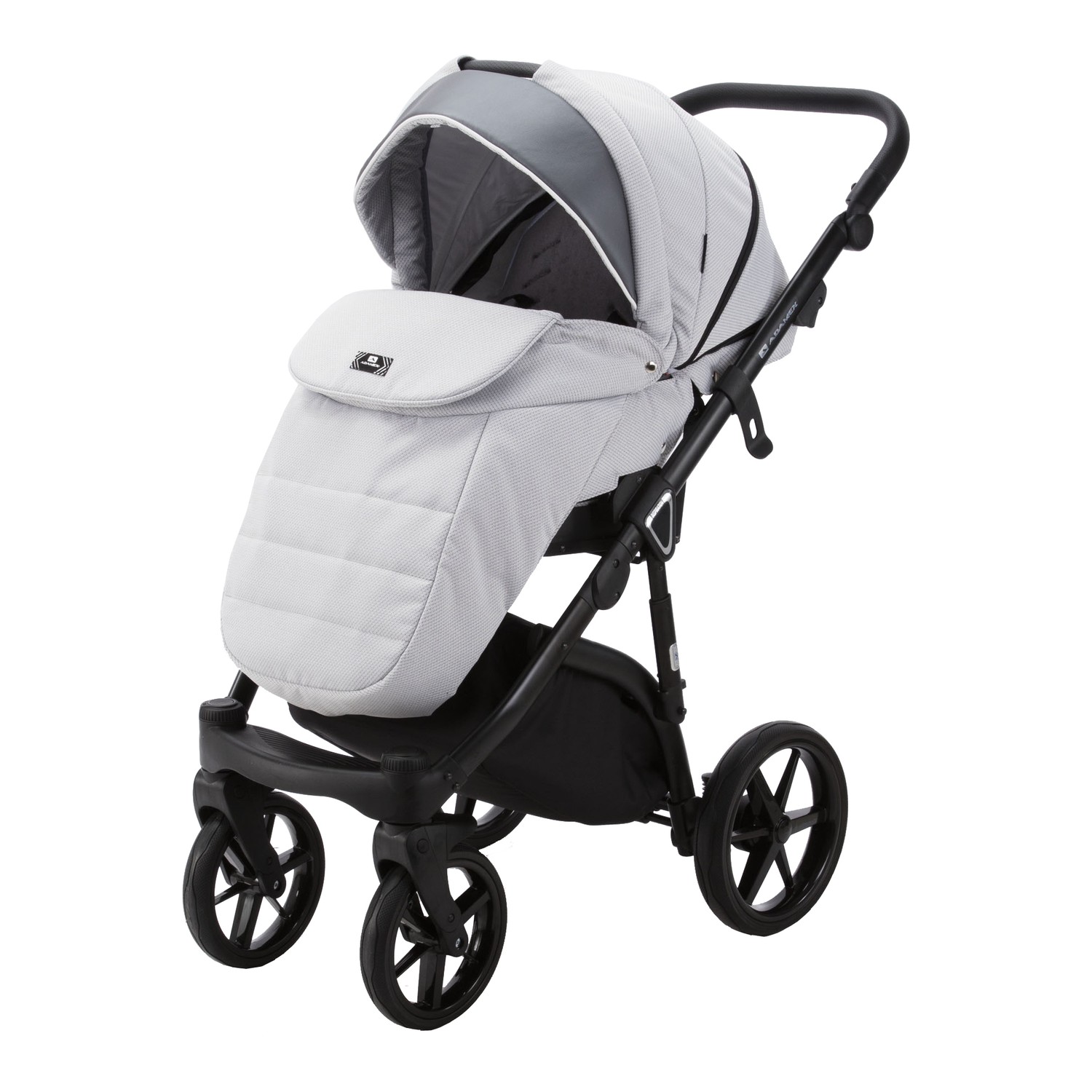 Коляска 2в1 Adamex Bibione Lux серый - фото 5