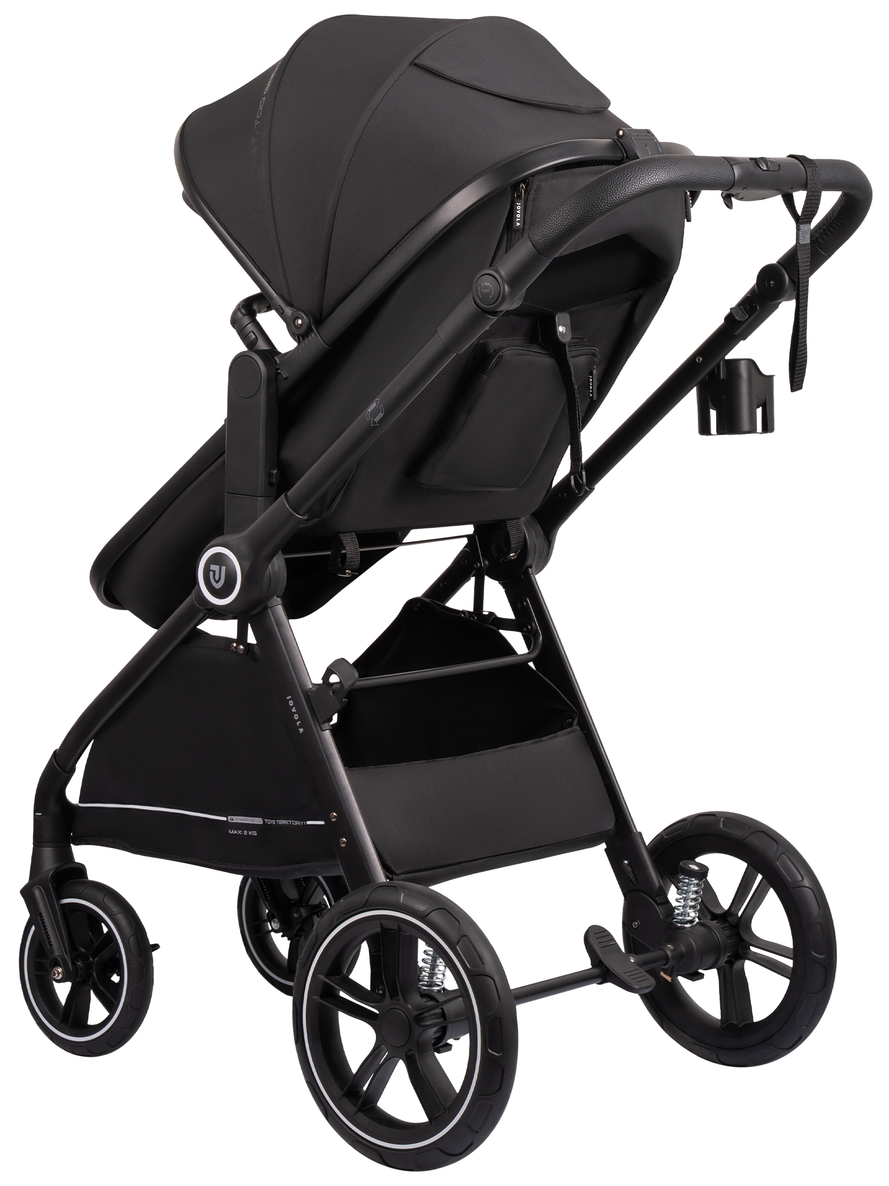 Коляска трансформер JOVOLA Truck, перекидная ручка черный - фото 11