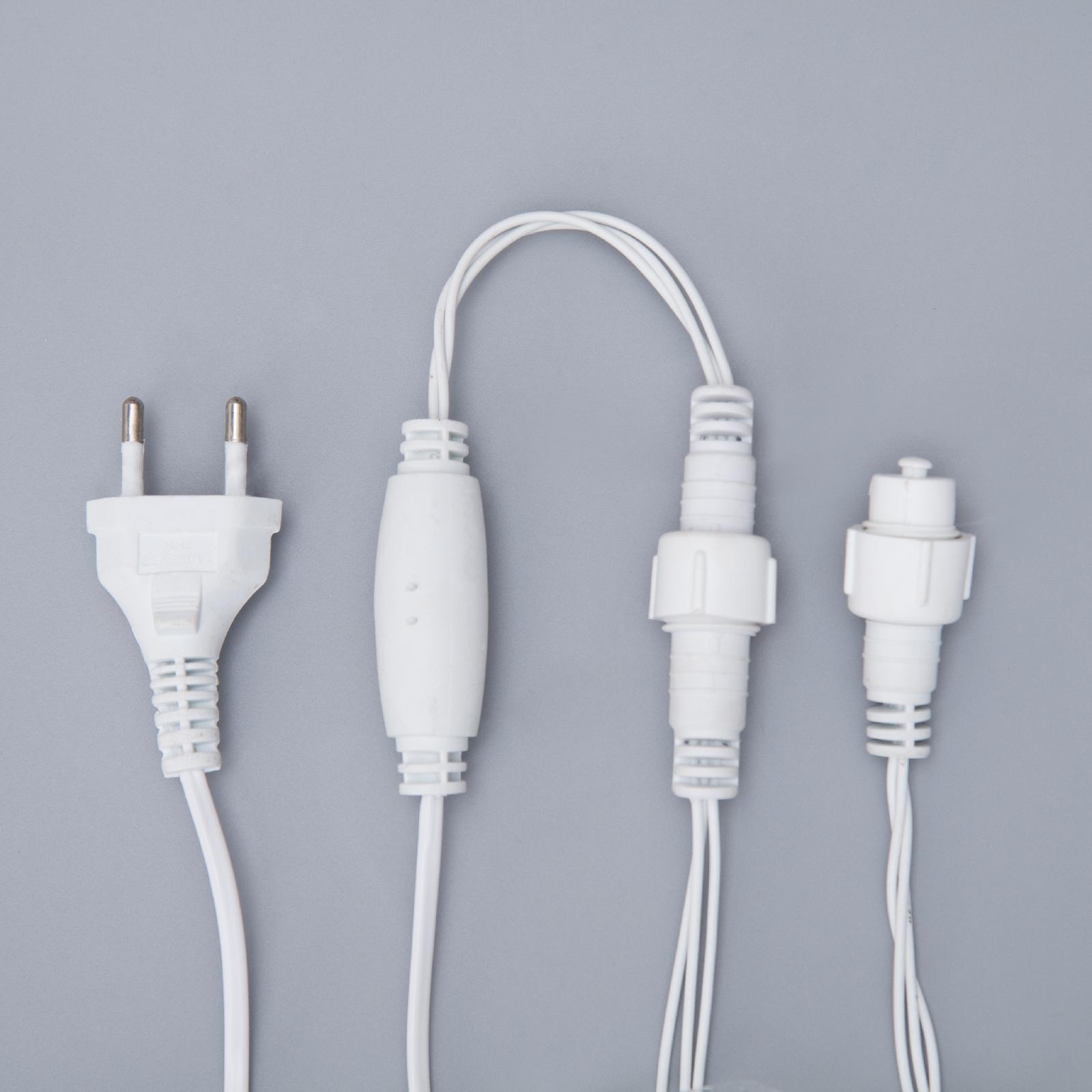Гирлянда Luazon «Нить» 10 м умс белая нить 100 led свечение мульти 220в - фото 6