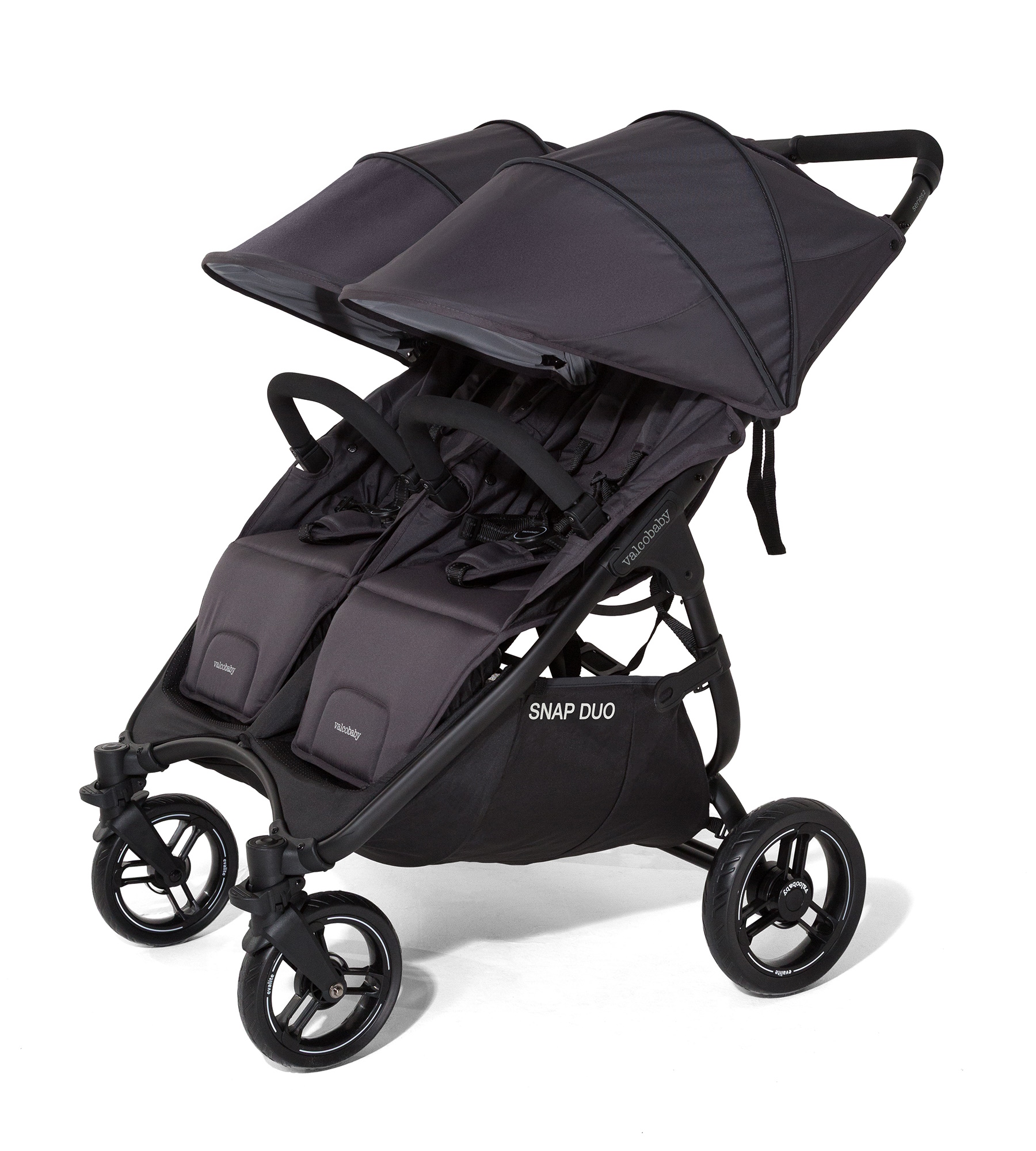 Коляска прогулочная для двойни Valco baby Snap Duo серый - фото 7