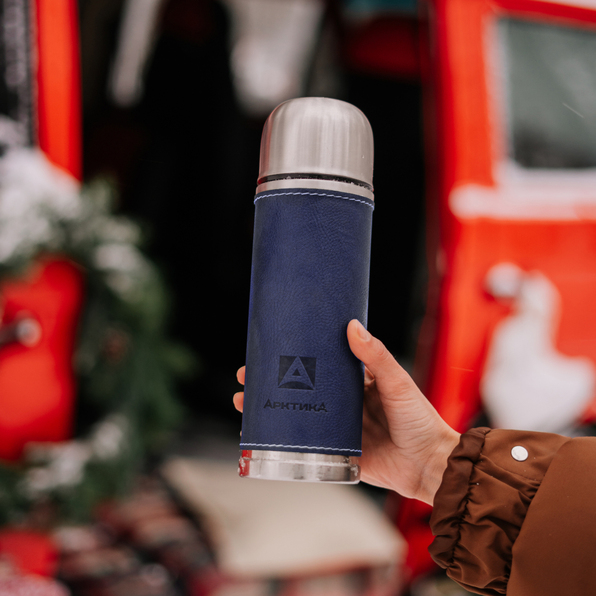 Термос Арктика с кнопкой 500 мл 108-500 синий - фото 4