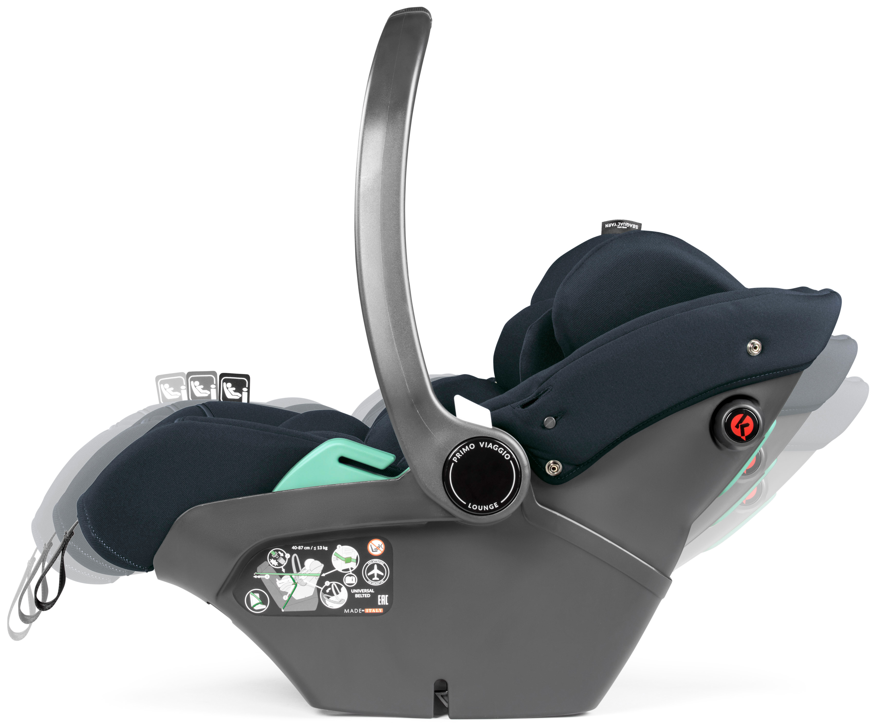 Автокресло Peg-Perego Lounge 0 (0 -13 кг) синий - фото 5