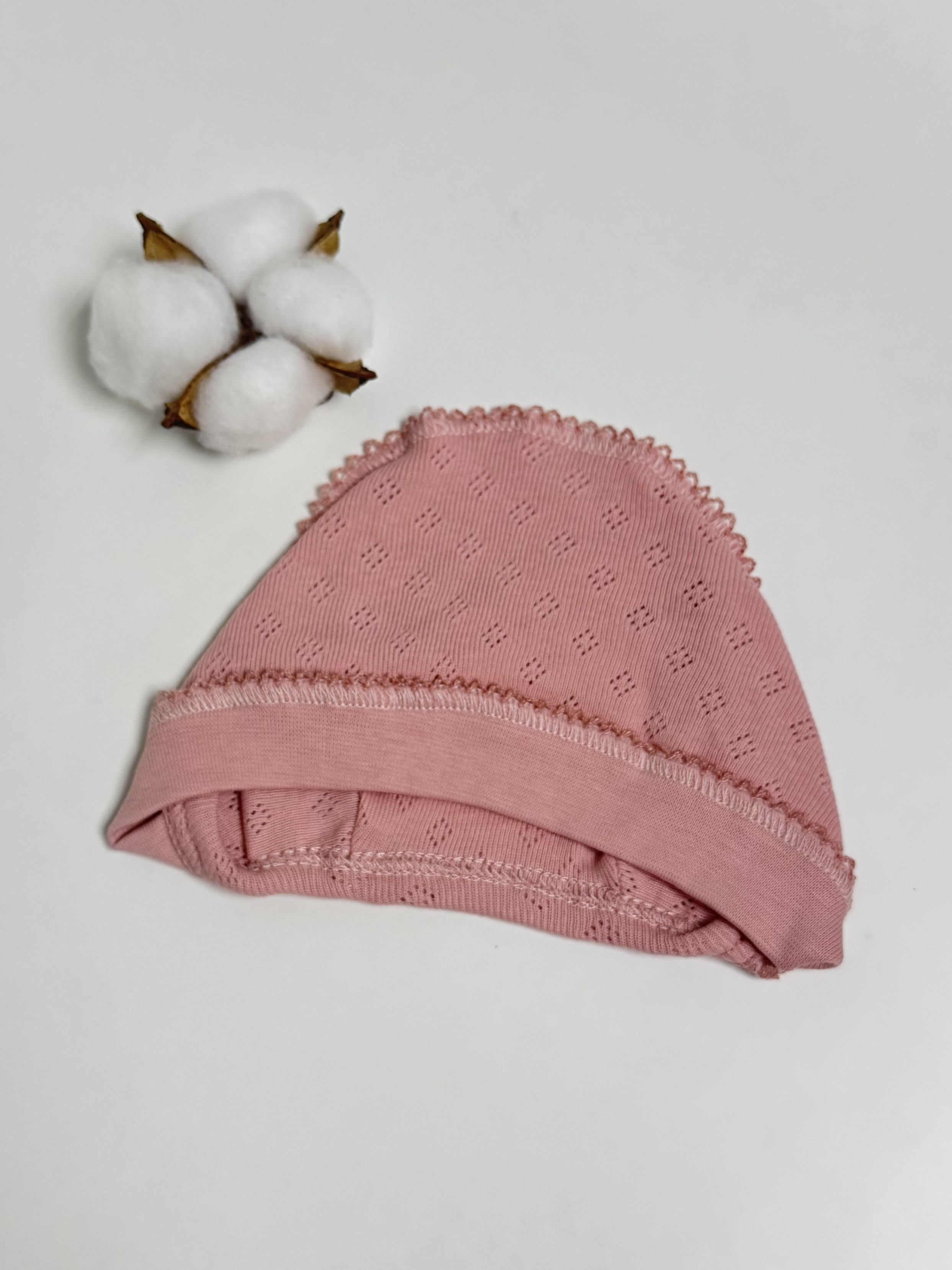 Чепчик ПАПИТТО 61-123н пудра - фото 2
