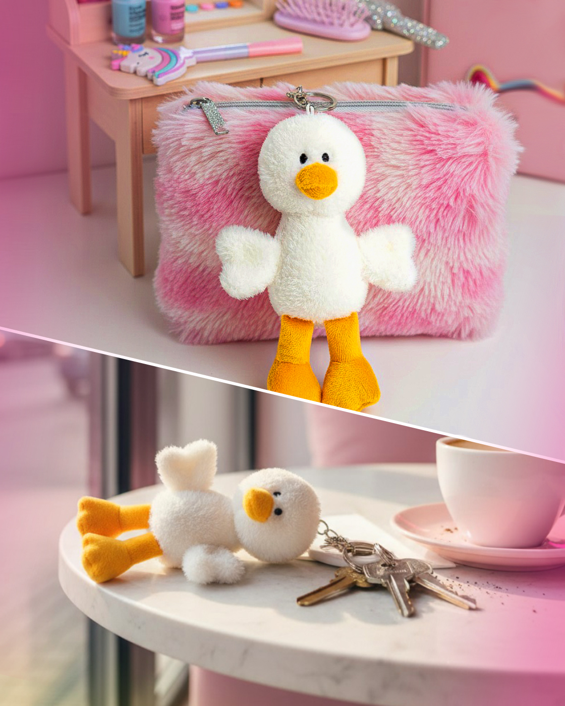 Мягкая игрушка BUDI BASA Гусик обвес с кольцом 11 см - фото 3