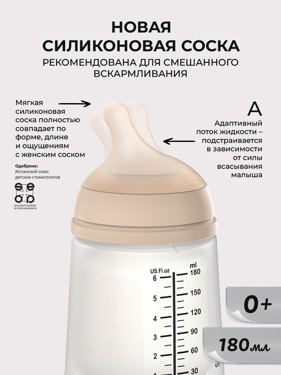 Бутылочка Suavinex Anti-Colic 180 мл - фото 3