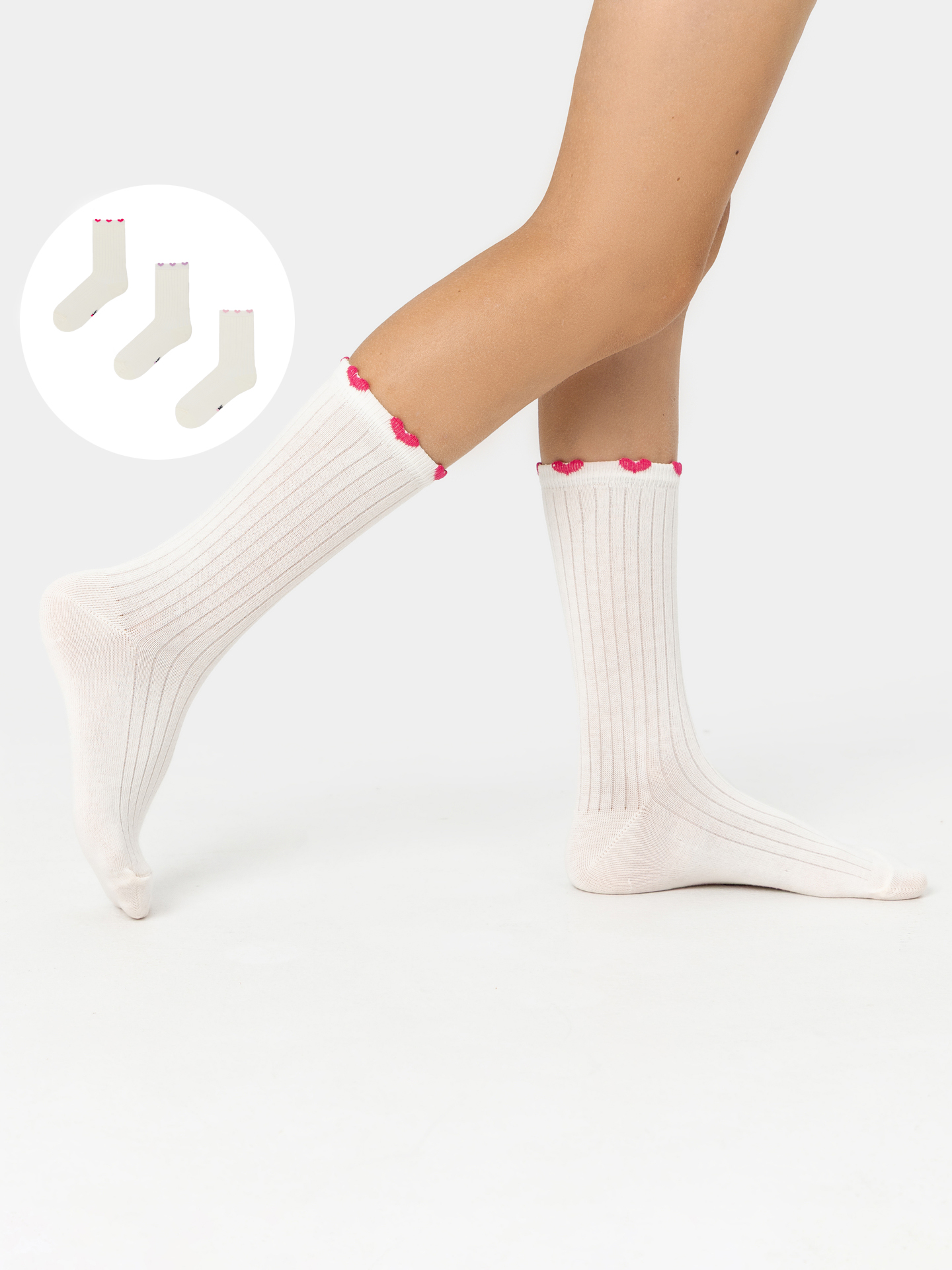 Носки 3 пары Mark Formelle (Марк Формэль) 430A-3175/молочный-3/ - фото 1