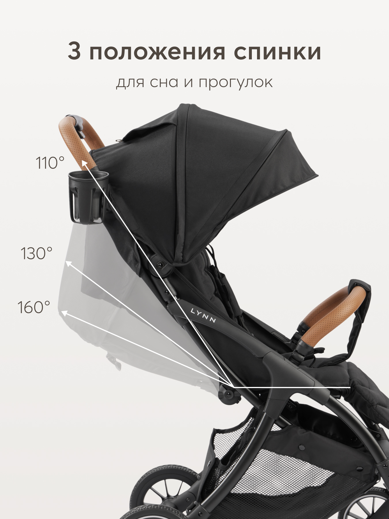 Коляска прогулочная Happy Baby Lynn черный - фото 10