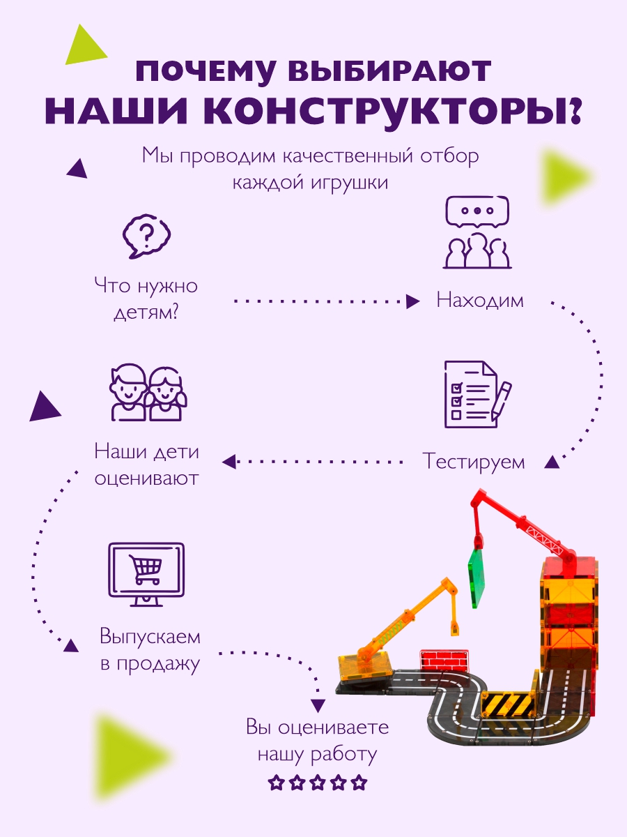 Конструктор Винтик Магнитные плитки магнитный - фото 13