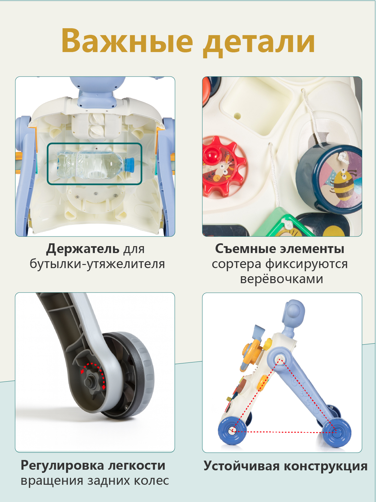 Ходунки Babyhit синий - фото 6