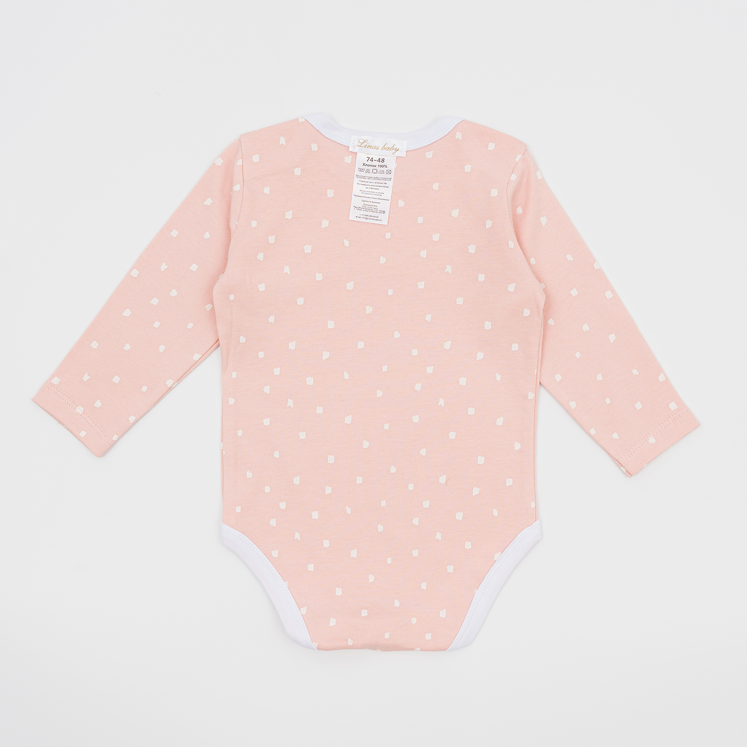 Боди Linas baby 1744-9 Розовый - фото 2