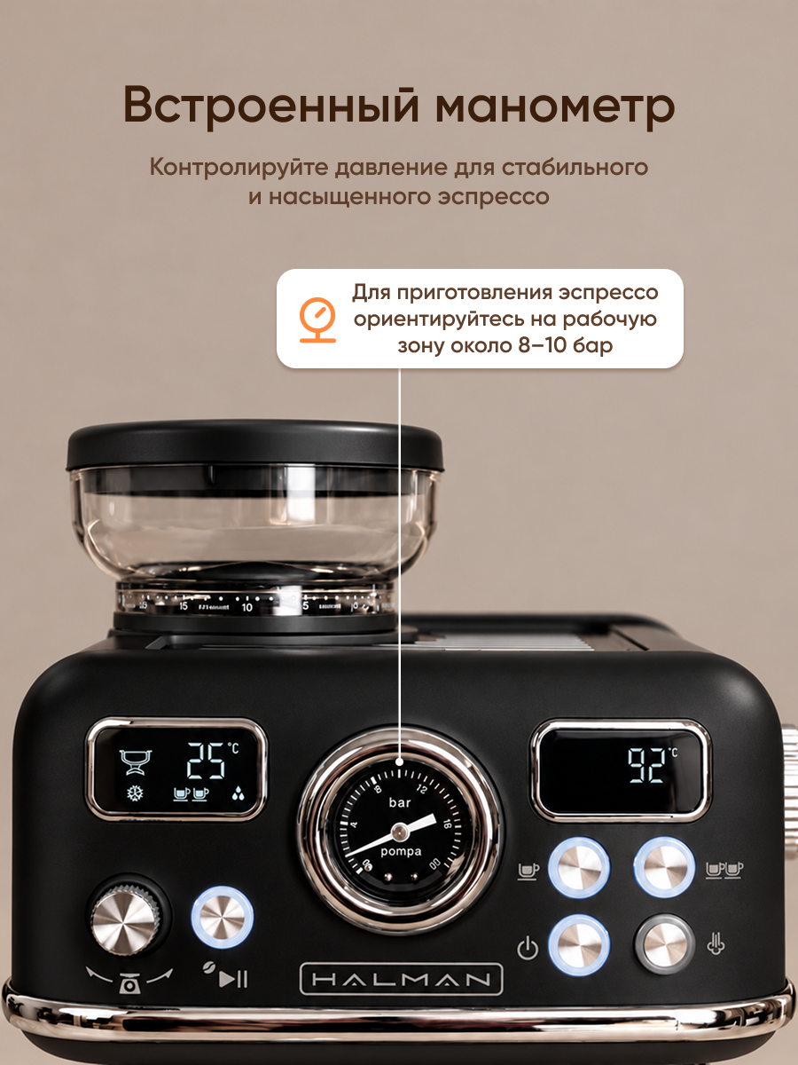 Кофемашина рожковая HALMAN CFE3 - фото 5