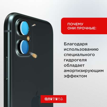Защитная пленка QUIVIRA на объектив камеры для Apple iPhone 11 комплект 2 шт.