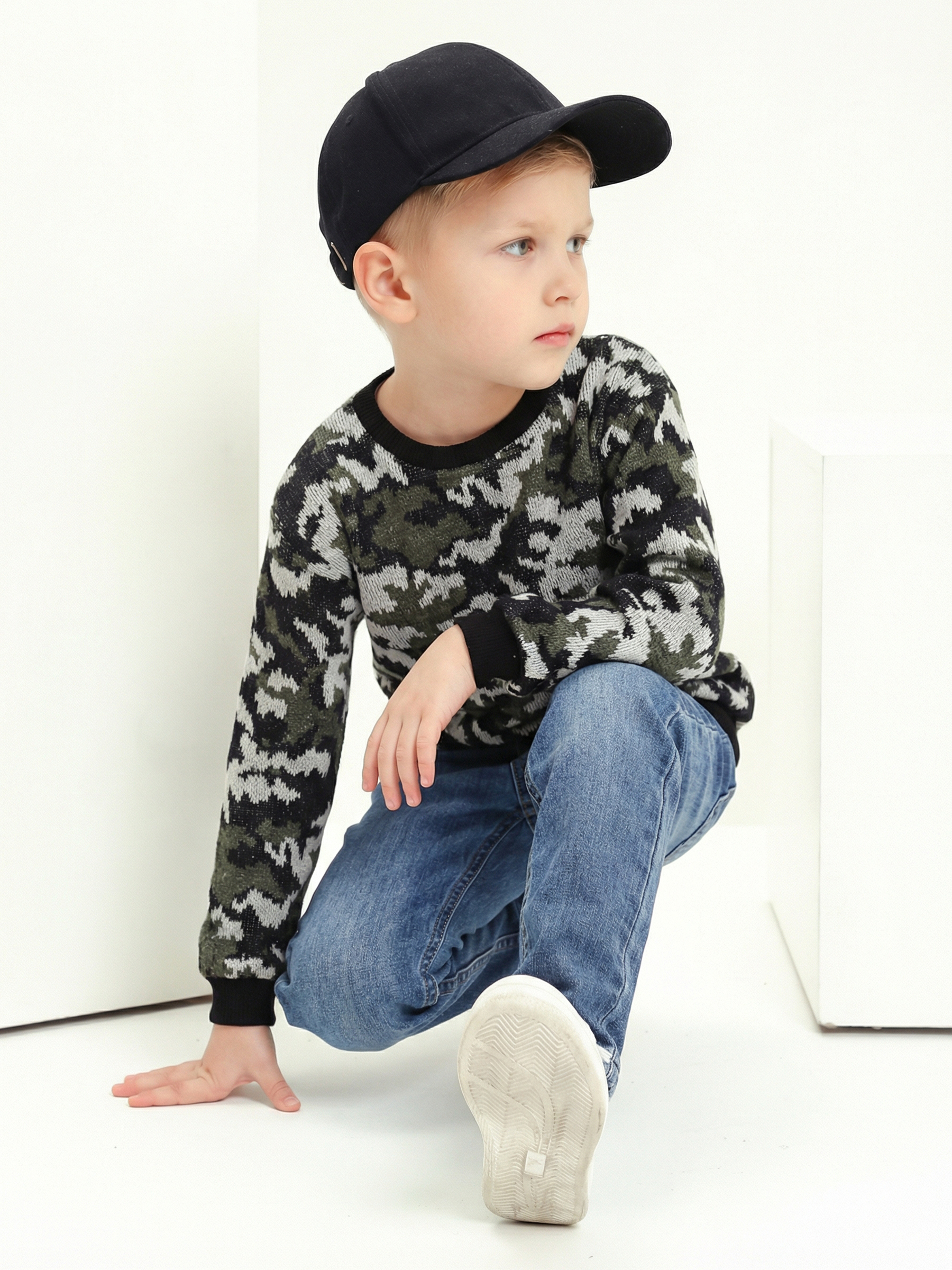 Свитшот Натали Суслова 7420 камуфляж с зеленым - фото 4