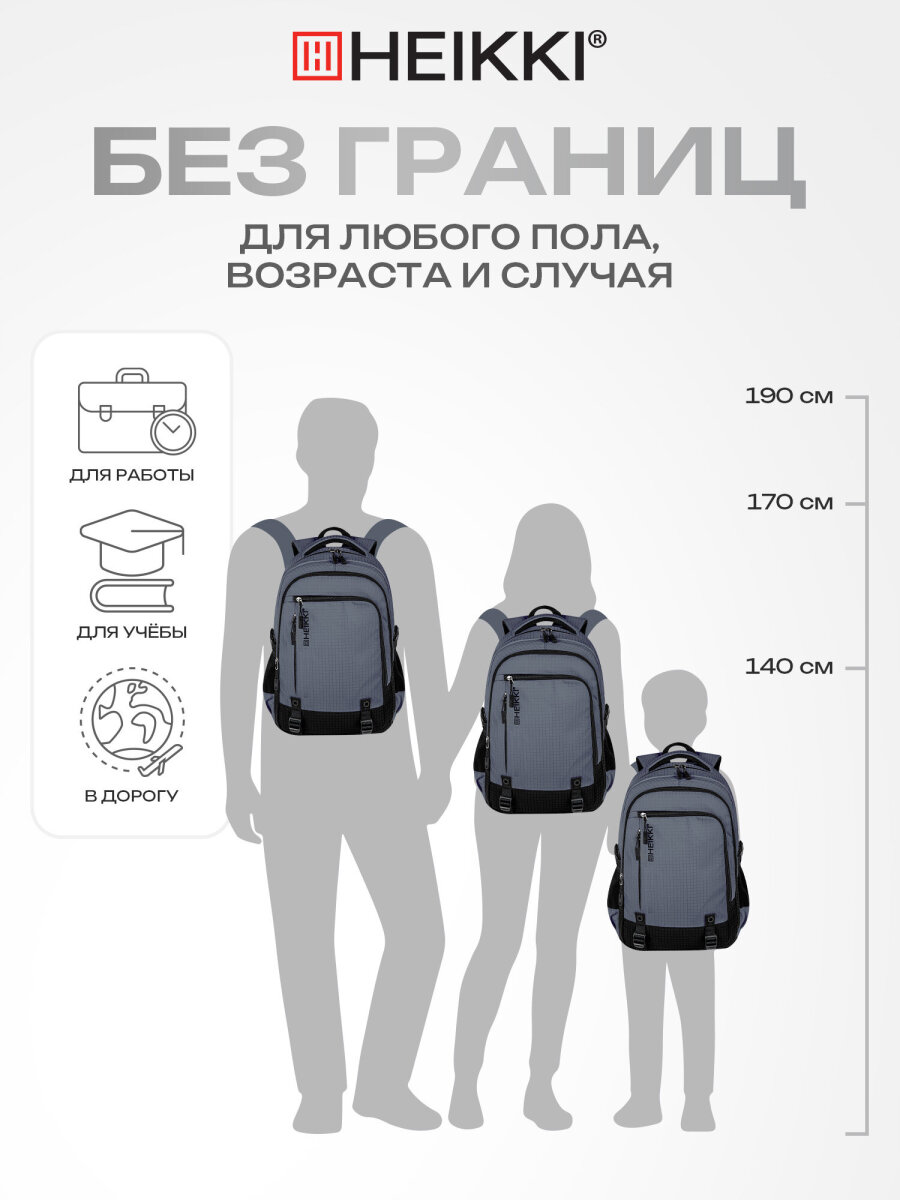 Рюкзак HEIKKI школьный городской для подростков для ноутбука - фото 6